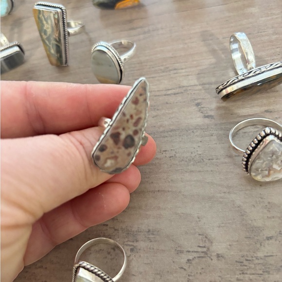 Lot Of 17 Sterling Silver And Stone Rings - Picture 13 of 16